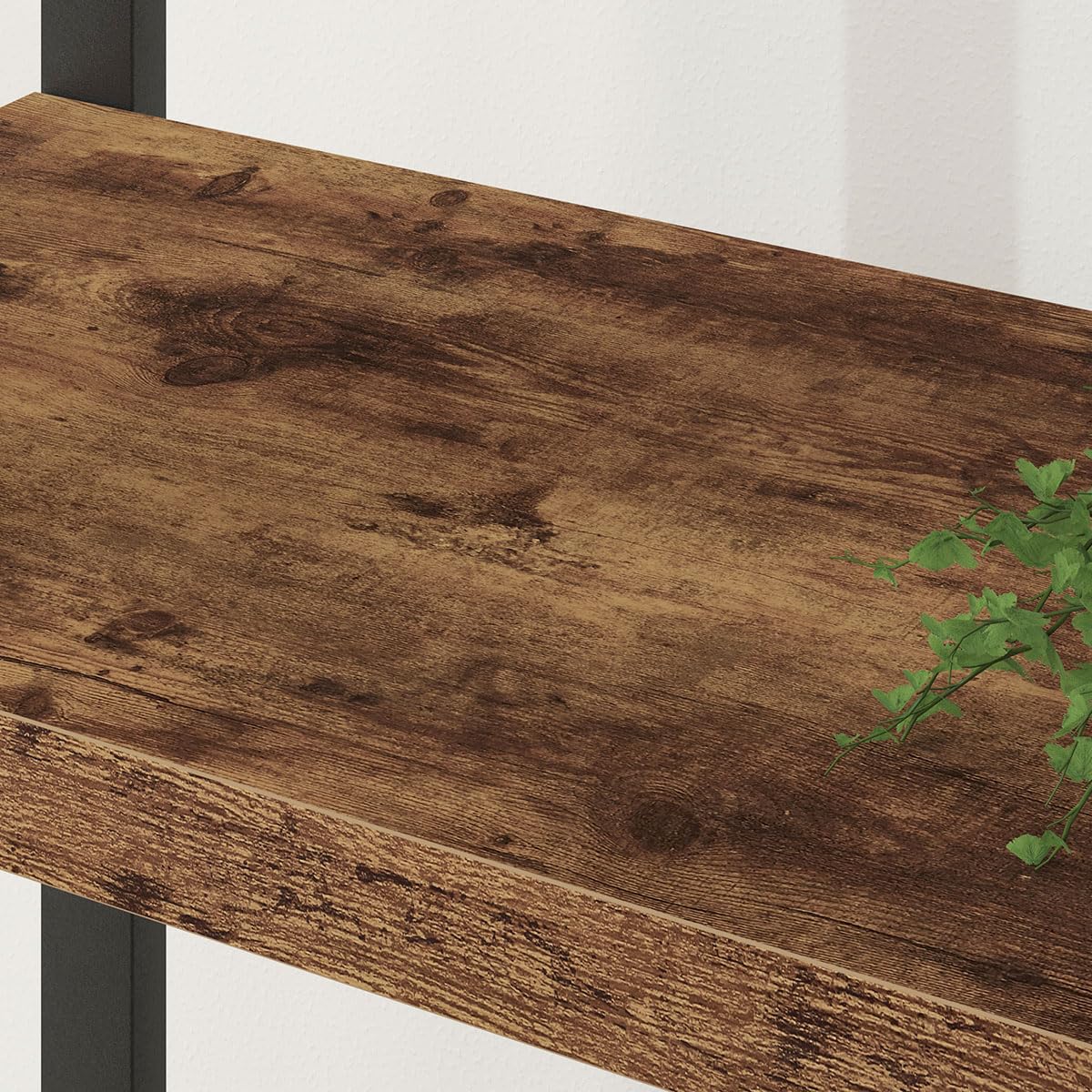 Rustic Industrial 6-Tier Metal and Wood Bookshelf by LVB LVB