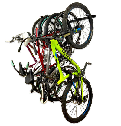 StoreYourBoard Bike Storage Rack, Holds 5 Bicycles, Home and Garage Organizer, Adjustable Wall Hanger Mount