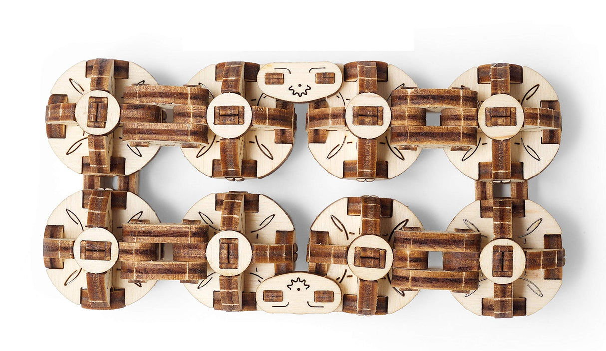 UGEARS Flexi-Cubus Brainteaser, 3D Mechanical Model, Wooden Puzzle - Ideal Gift for Adults and Teens UGEARS