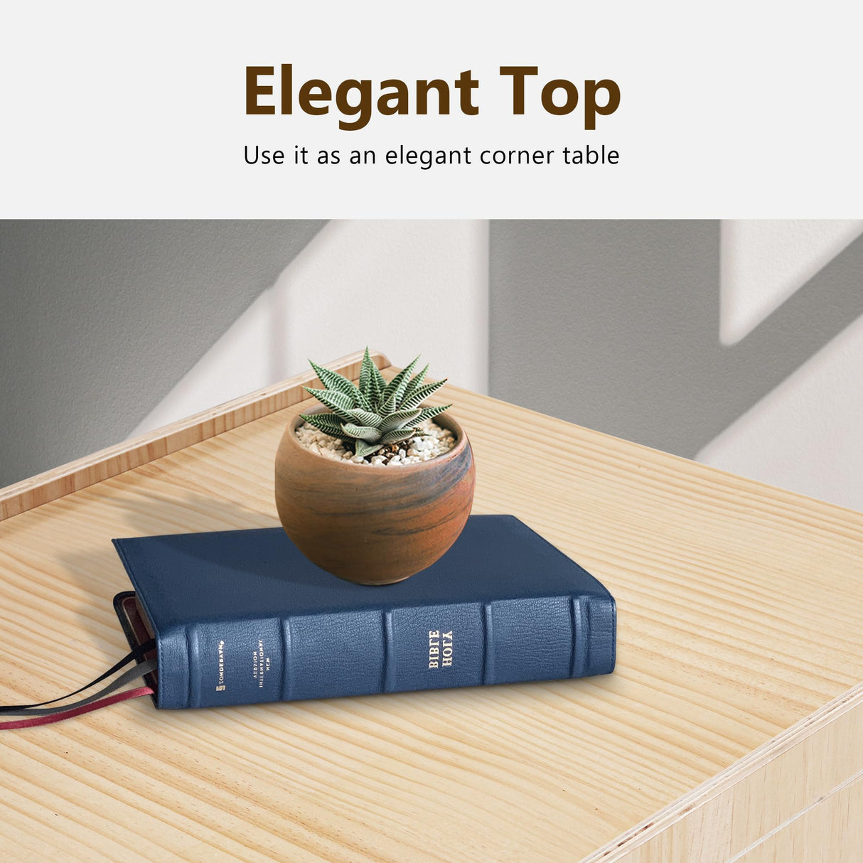 MCombo Wooden Dog Crate Furniture, Dog Kennel Furniture Pet House End Table, Solid Wood Dog Cage Indoor for Small/Medium Dogs, 1421 (Natural) MCombo