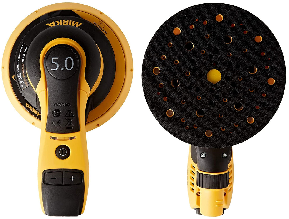 Mirka MID65020CAUS Direct Electric Random Orbital Sander, 6-Inch, Yellow, Black Mirka