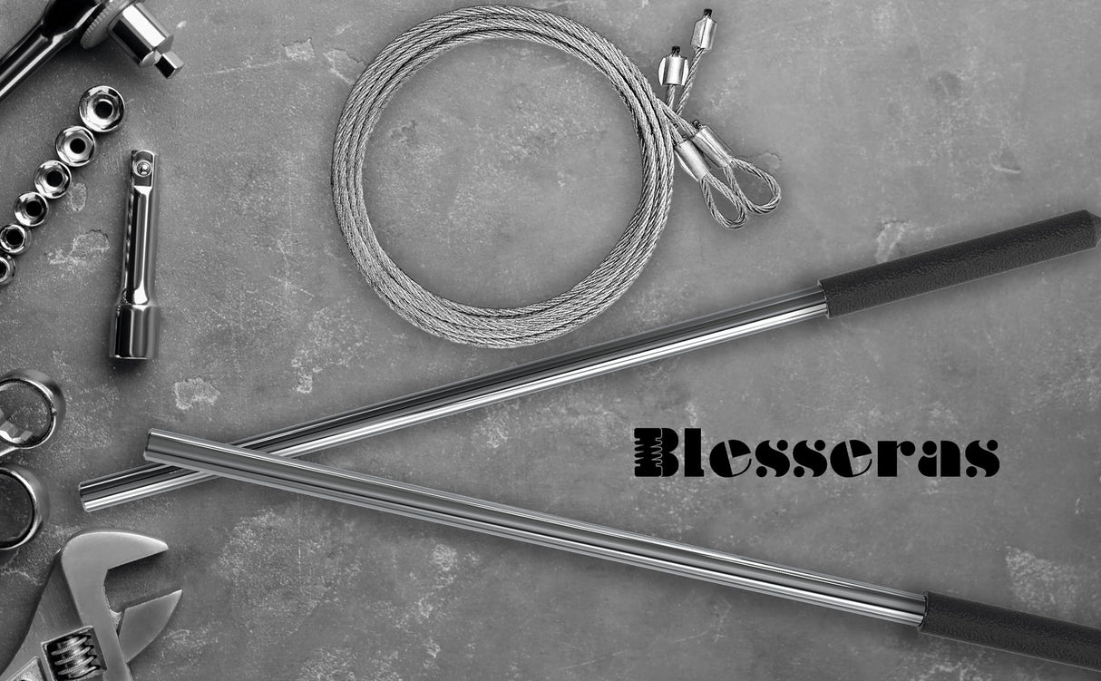 Blesseras Garage Door Torsion Spring Winding Bars with Non-Slip Handle, D1/2'' x L17.2'', 2-Pack Blesseras