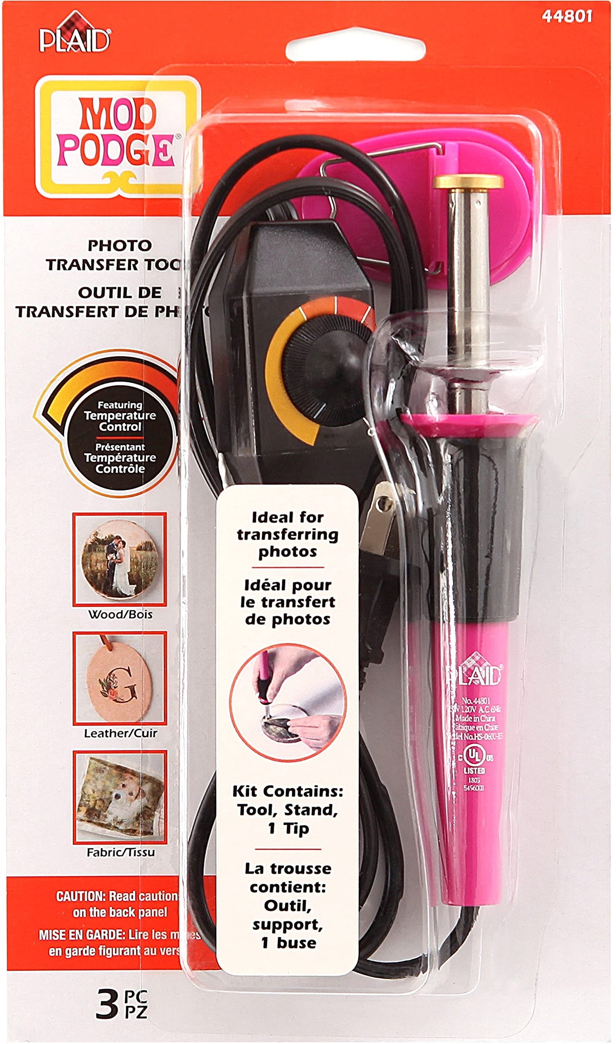 Mod Podge 3-Piece Photo, Lightweight Easy-to-Use Transfer Tool with Variable Temperature Control and Pen-Like Grip, Perfect for DIY Arts and Craft Mod Podge