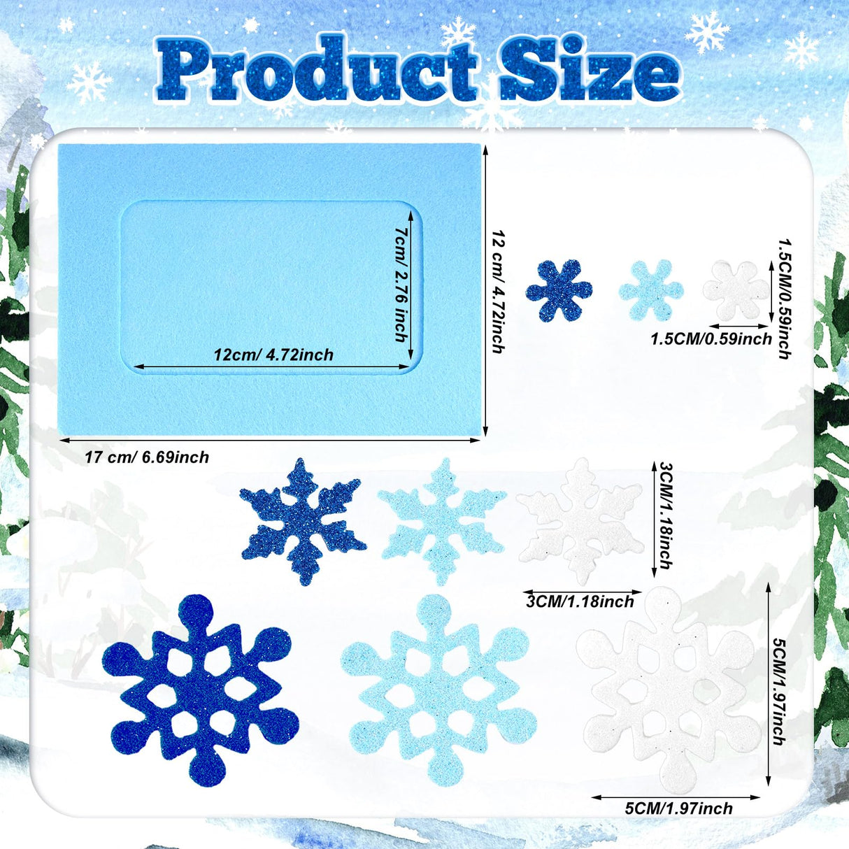 Ferraycle 232 Pieces Winter DIY Picture Frames Craft Kit for Kids 32 Pieces Winter Photo Frames with 200 Stickers to Decorate for Xmas Winter Party Ferraycle