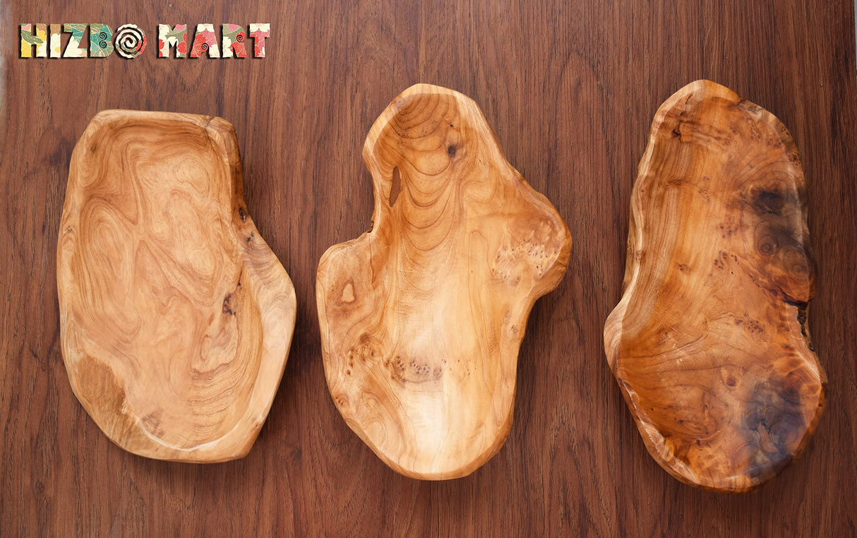 HIZBO MART Root Wood Serving Dish,Vintage Wooden ring dish,Hand Carved Artworks(Art(The length 8.5~10inch) HIZBO MART