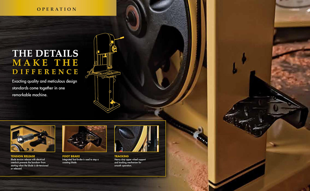 Powermatic PM1500, 15-Inch Woodworking Bandsaw, 3HP, 1PH 230V (1791500) Powermatic