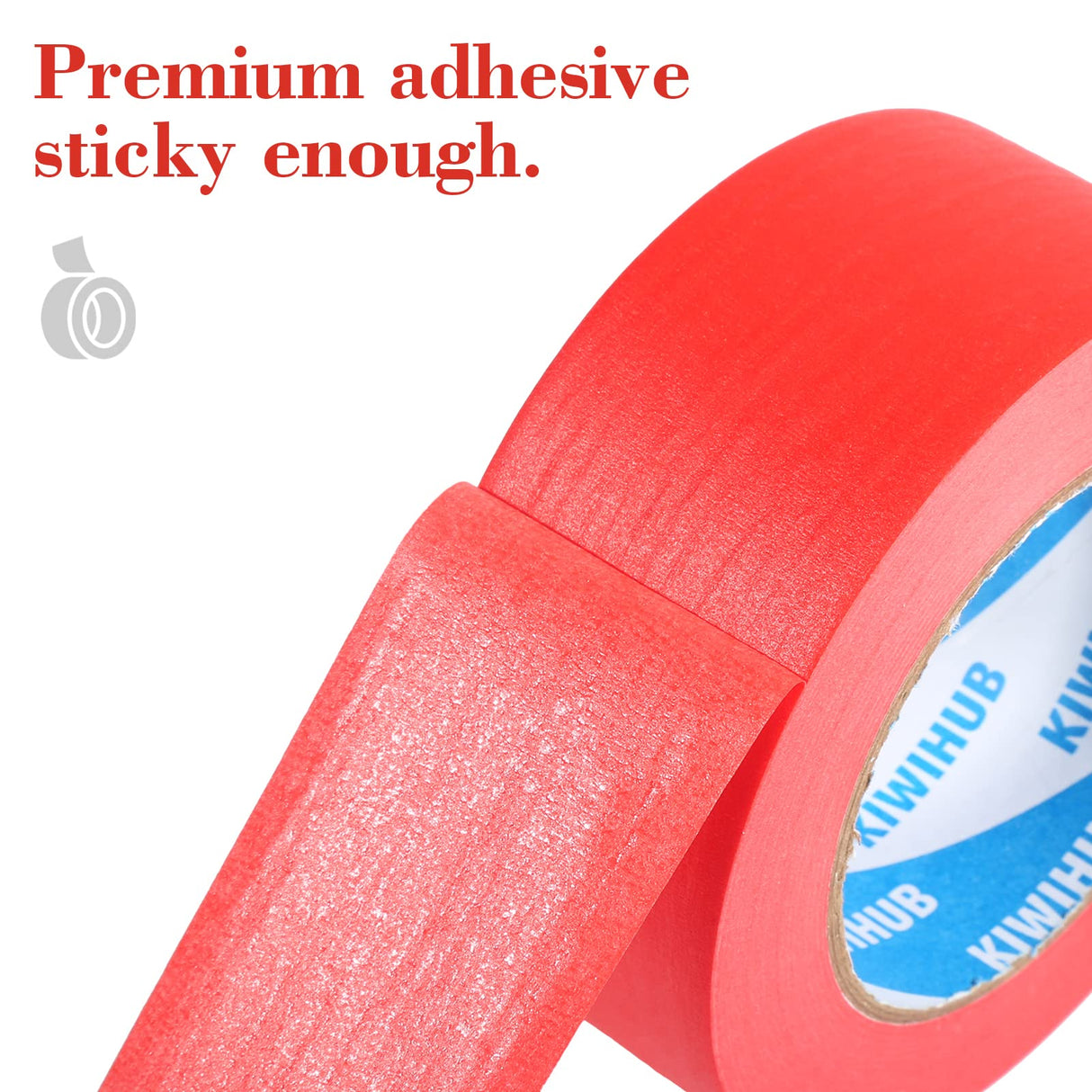 KIWIHUB Red Painters Tape,2 inch x 60 Yards - Medium Adhesive Masking Tape for Painting,Labeling,DIY Crafting,Decoration and School Projects KIWIHUB