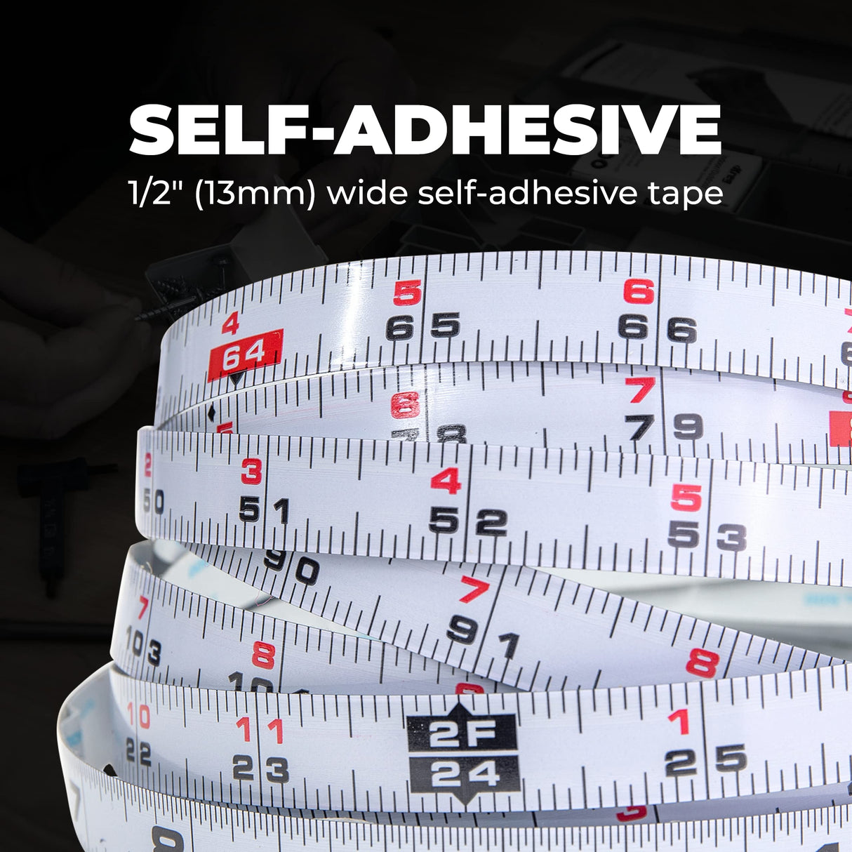 Kreg KMS7724 12' Self-Adhesive Measuring Tape (Left-Right Reading) KREG