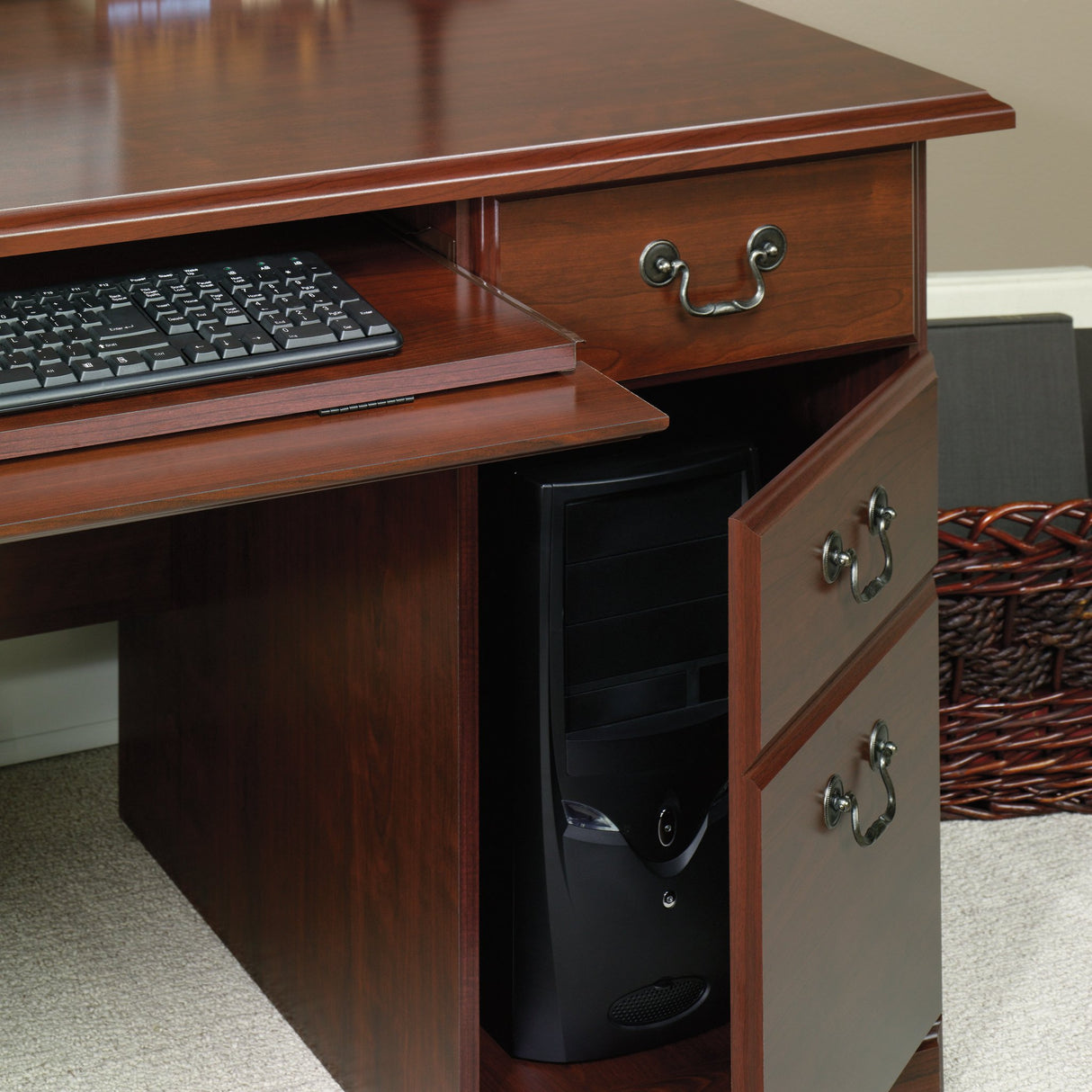 Sauder Heritage Hill Computer Desk, Classic Cherry finish Sauder