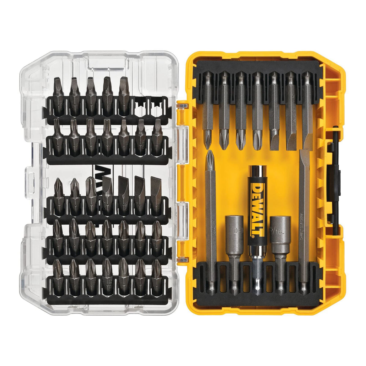 DEWALT Screwdriver Bit Set with Tough Case, 45-Piece (DW2166),Grey/Silver Screwdriving Set With Tough Case DEWALT