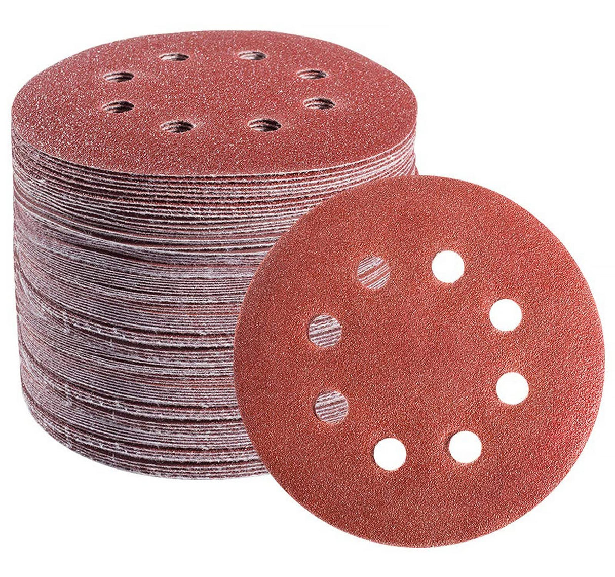 S SATC 72 PCS 5 Inch 8 Hole Hook and Loop Adhesive Sanding Discs Sandpaper for Random Orbital Sander 40 60 80 120 180 240 320 Grits S SATC