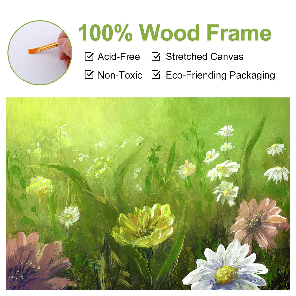 6Packs Mini Stretched Canvases for Painting with 3x5”, 4x4”, 4x6”, 5x5”, 5x7”, 6x6”, Painting Canvas for Oil & Acrylic Paint. ESRICH