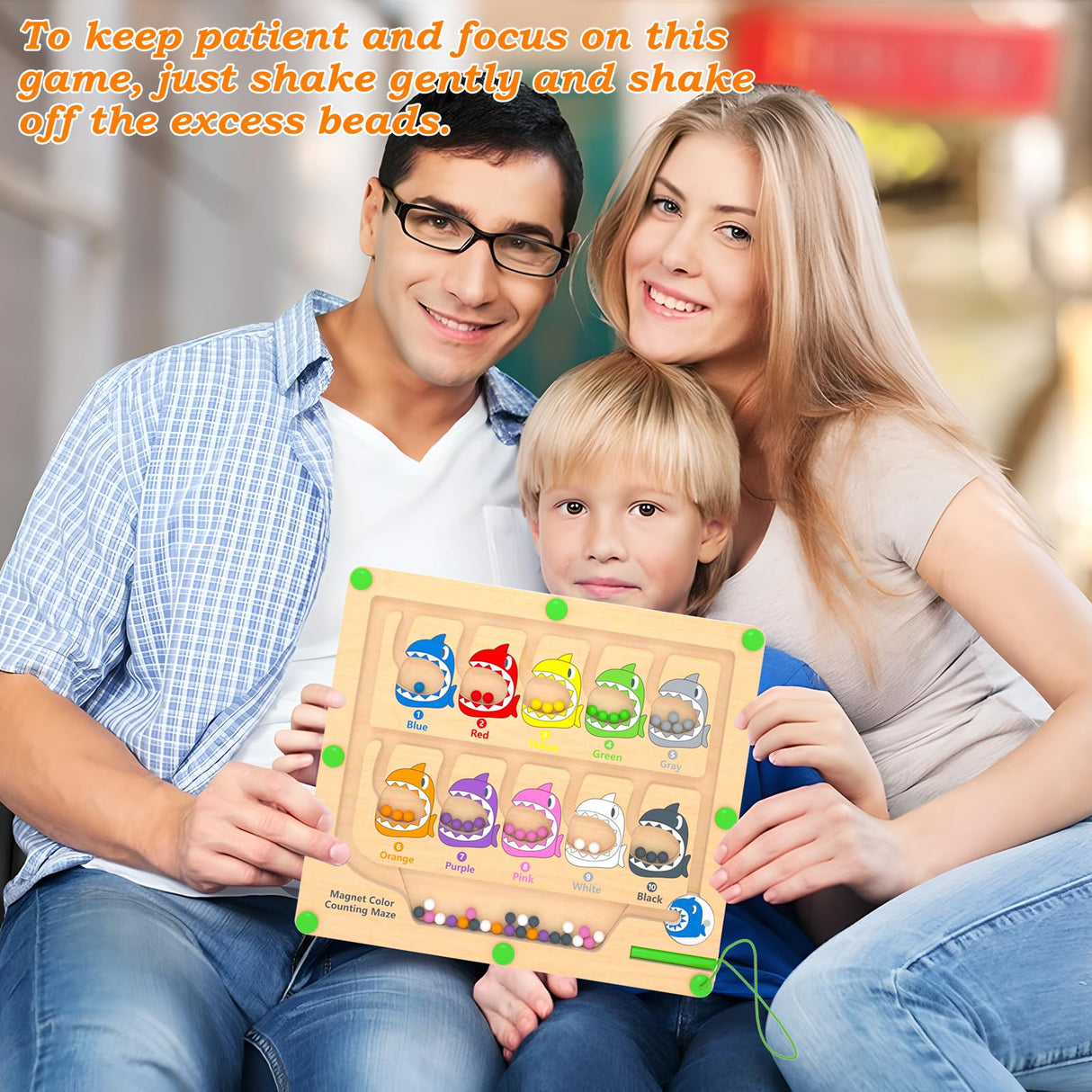 DUKVSG Magnetic Color & Number Maze, Montessori Counting Matching Toys, Wooden Magnet Maze Board Game Fine Motor Skills Toys for 3 4 5 Years Old DUKVSG