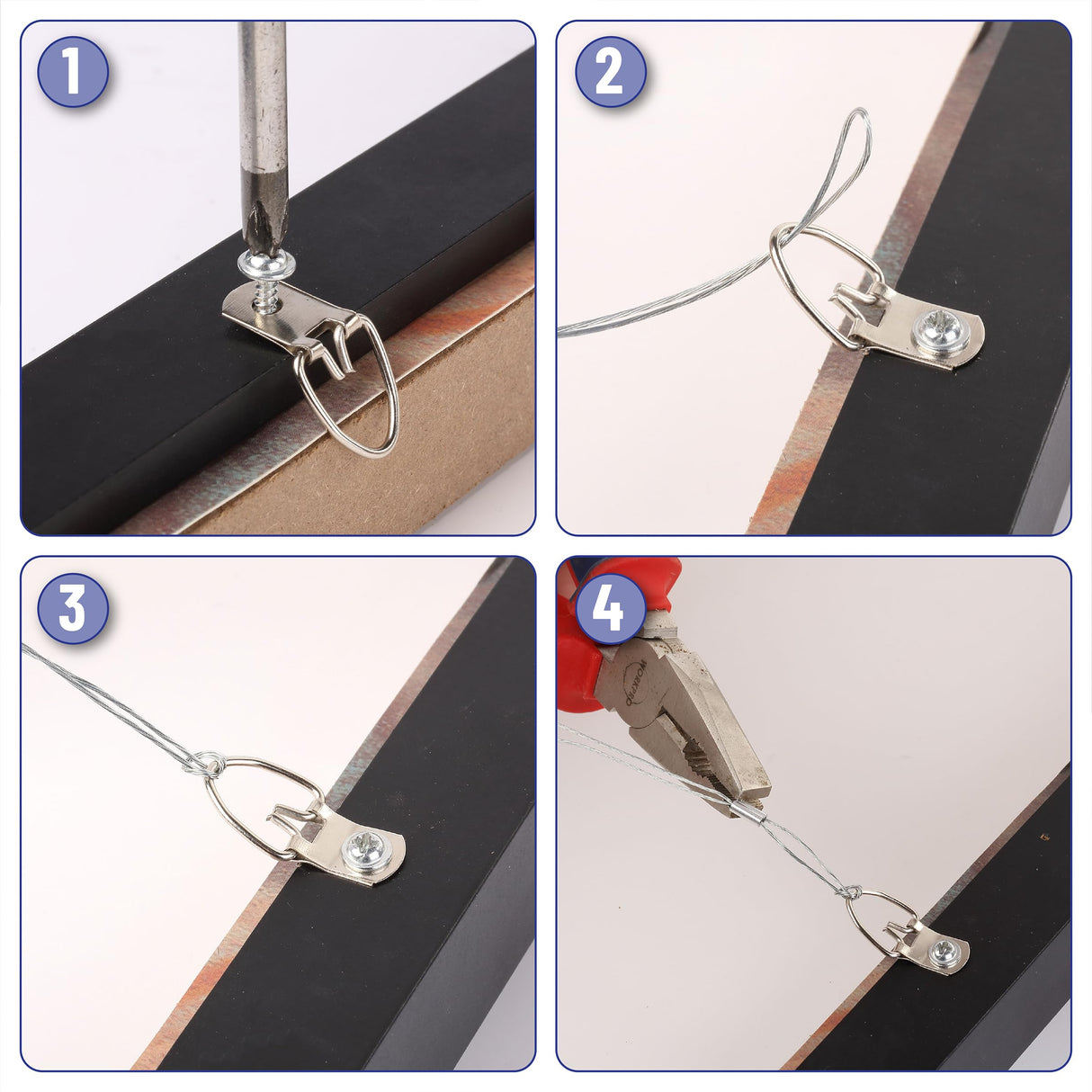 Mr. Pen- Picture Hanging Wire Kit, 100Ft Picture Wire Hanging, D Rings Picture Hanging, Picture Frame Hanging Kit, Picture Frame Wire, Wall Hanging Mr. Pen