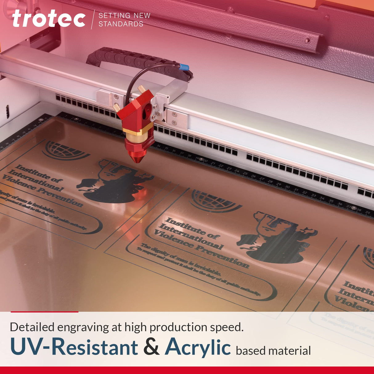 Trotec | Metallic Looking Acrylic Sheet | 4 Pcs | Brushed Silver/Black | 12"x24.25"x1/16" | Metallic Finish - Scratch Resistant for Laser Engraving & TROTEC