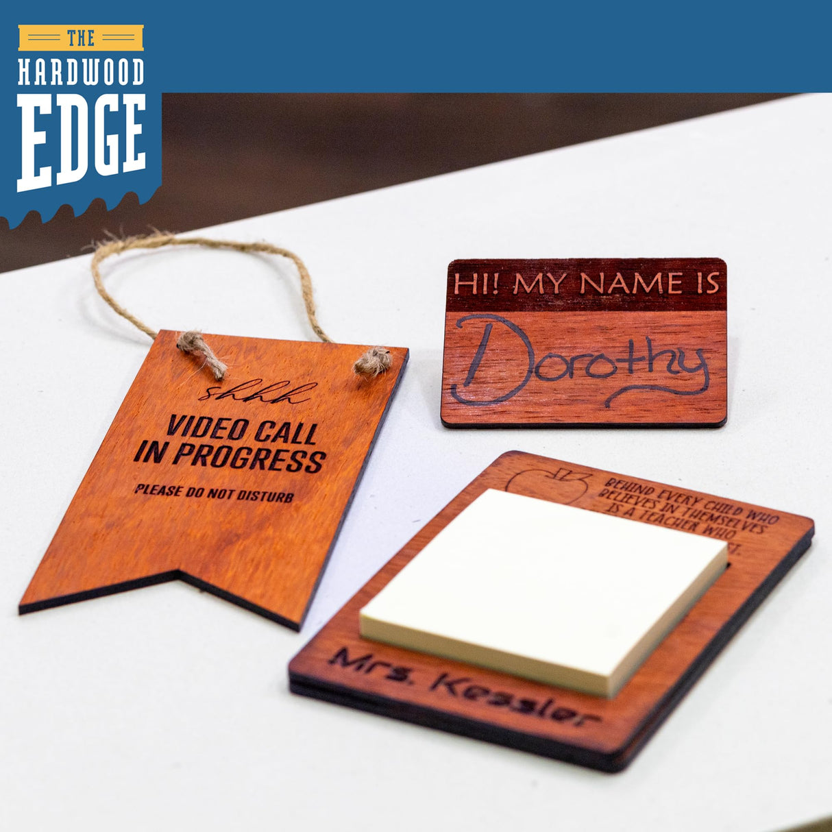 The Hardwood Edge Padauk Hardwood Planks - 2-Pack Padauk Unfinished Wood Blanks - 1/8’’ (3mm) 100% Pure Hardwood - Laser Engraving Blanks - Exotic THE HARDWOOD EDGE