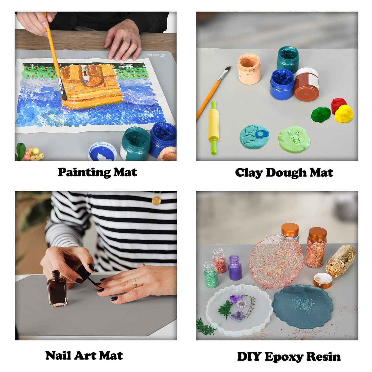 Sapid Extra Large Silicone Sheet for Crafts, Thick Silicone Jewelry Casting Mats, Nonstick Nonslip Silicon Mat for Epoxy Resin, Art Painting, Heat- SAPID