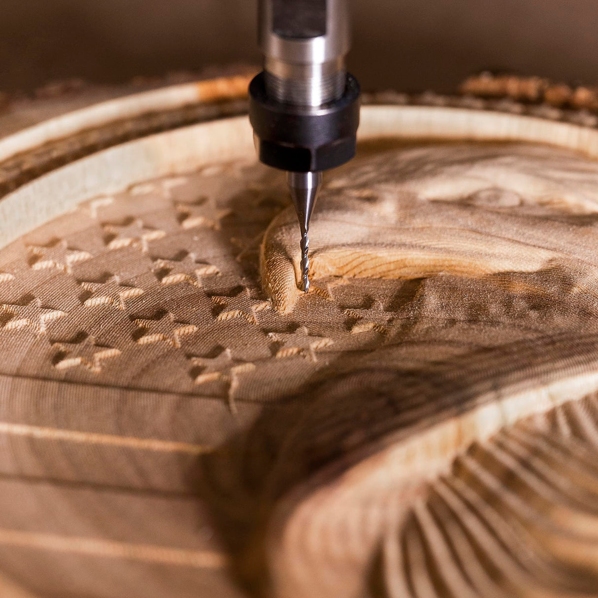 SpeTool Down Cut Spiral Router Bit 1/16 inch Cutting Diameter with 1/4 inch Shank End Mill for Woodwork CNC Machine Tools SpeTool