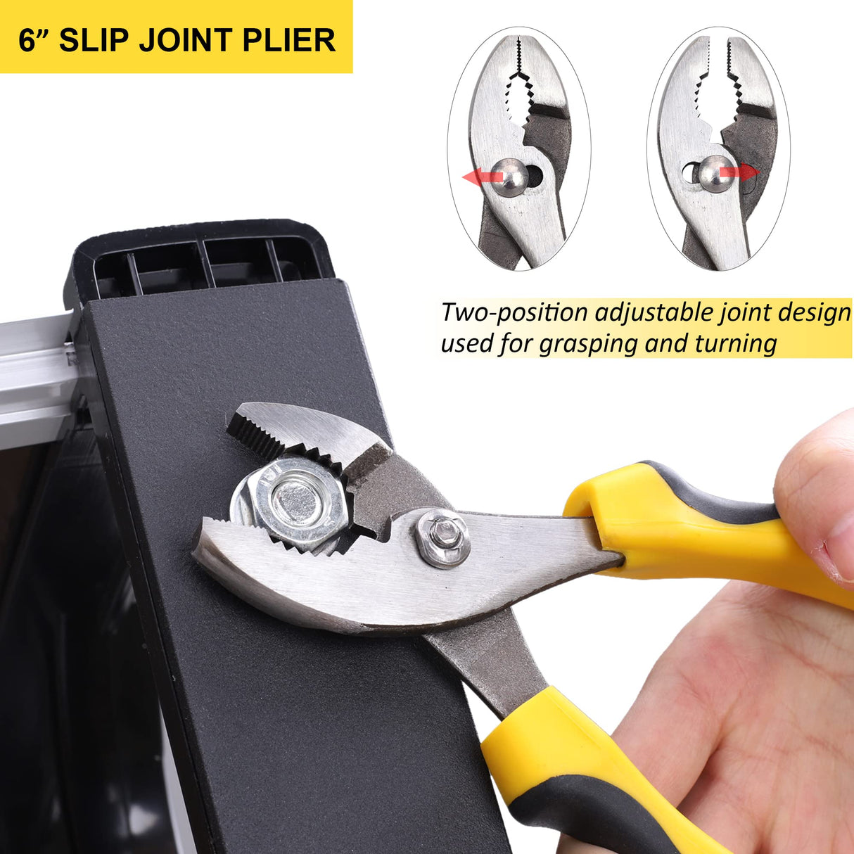 TOPLINE 5-Piece Pliers Set, Pliers Tool Set Included 8" Groove Joint Pliers, 7" Linesman Pliers, 6" Long Nose Pliers, 6" Slip Joint Pliers, 6" Topline