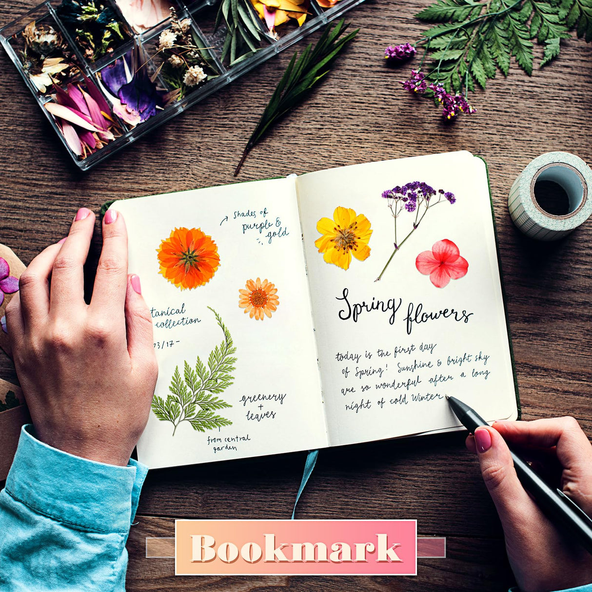 eBoot 72 Pcs Dried Pressed Flowers for Resin Molds Real Pressed Flowers Dry Leaves Bulk Natural Herbs Kit for Scrapbooking DIY Art Crafts Jewelry EBOOT