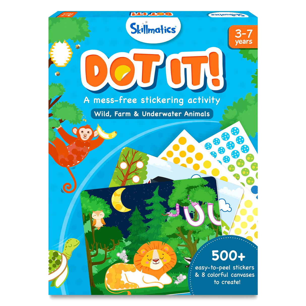 Skillmatics Dot It & Fun with Foam Animals Theme Bundle, Art & Craft Kits, DIY Activities for Kids Skillmatics