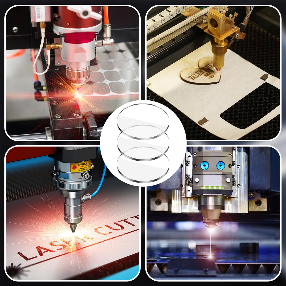 Copkim 10 Pcs 14mm Replacement Laser Lens Laser Protective Lens Lower Protective Lenses for Laser Cleaning Machine Compatible with D1 Pro, M1, P20 Copkim