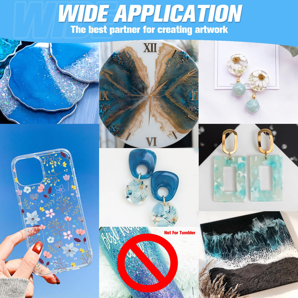 Teexpert Epoxy Resin Crystal Clear: 68oz Epoxy Resin kit 3X Yellowing Resistant Fast Curing for Casting Coating Art DIY Craft Jewelry Wood Table - 2 Teexpert