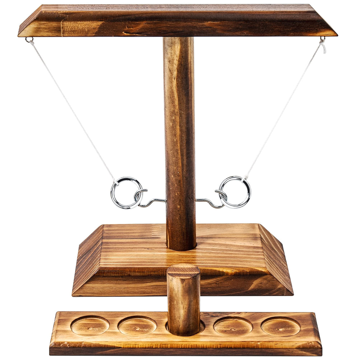 Ring Toss Game, Fun Hook and Ring Game, Handmade Wooden Interactive Game for Home and Party agore