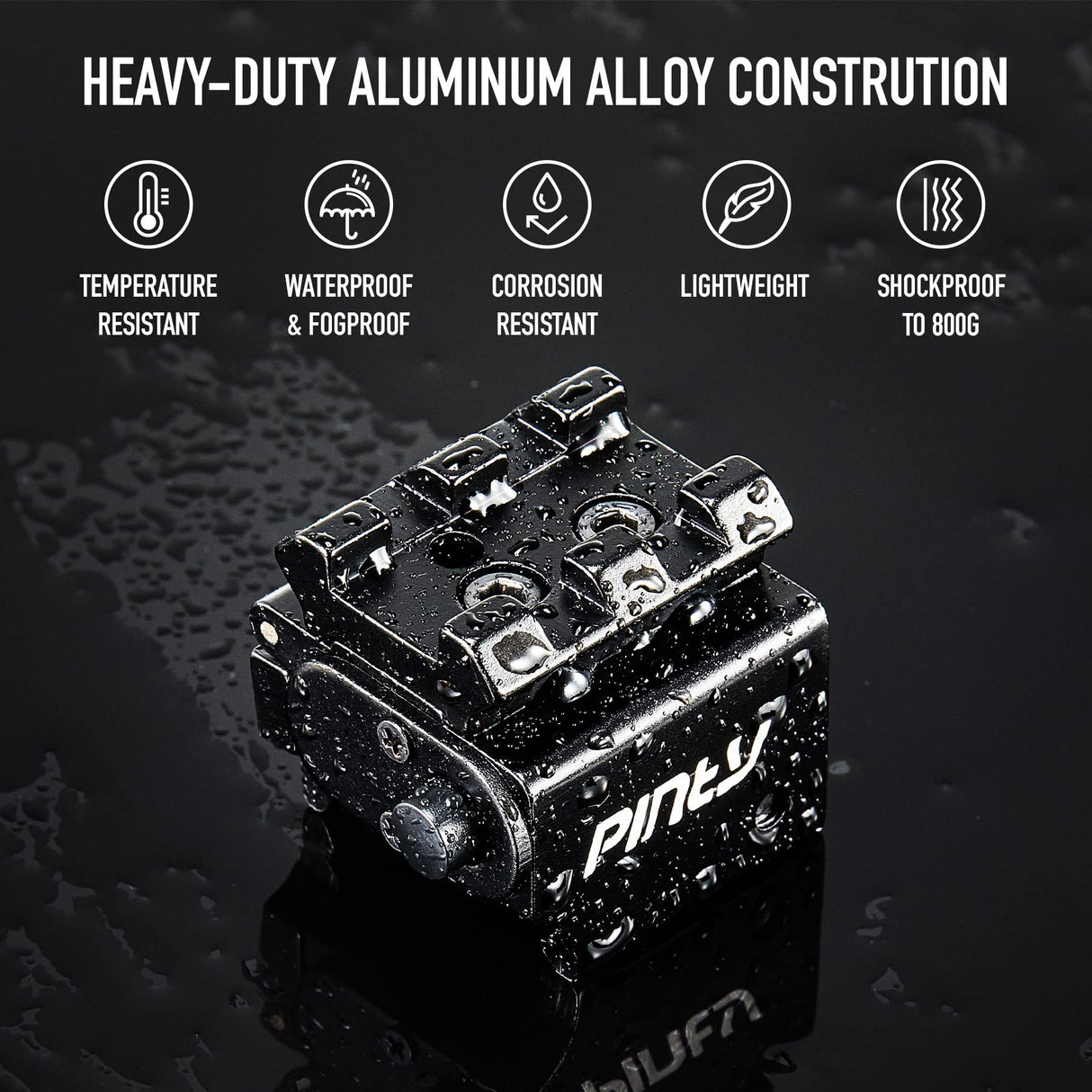 Pinty Red Laser Red Dot Sight Waterproof Military Grade Low Profile Compact with Rail Mount and Accessory Pinty