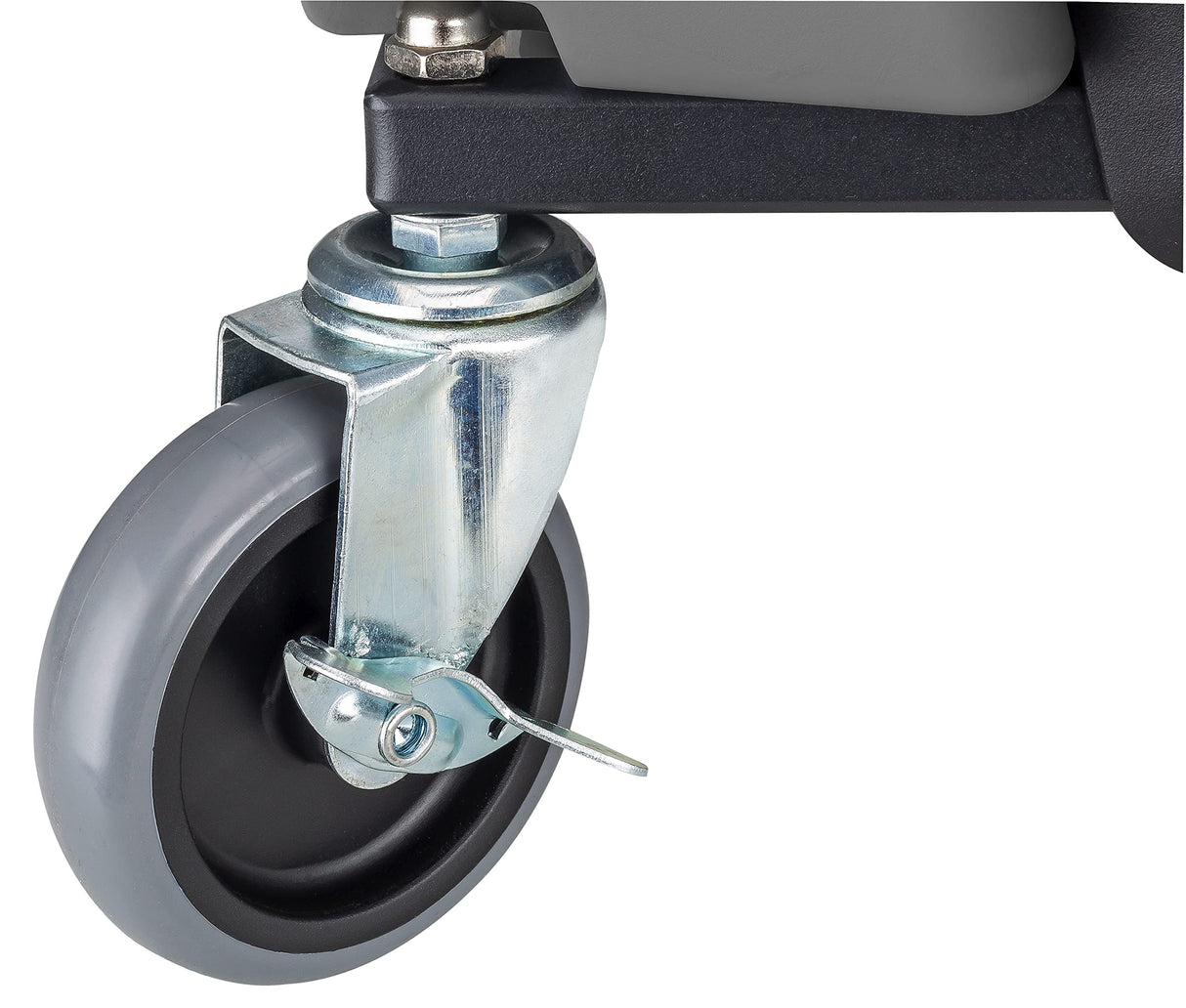 Powerbuilt Rolling Work Seat Brake Stool with 4-inch Rubber Lockable Wheels, Big Seating Platform, Tool Trays and Drawer 330 lb. Capacity, Mechanics, Powerbuilt