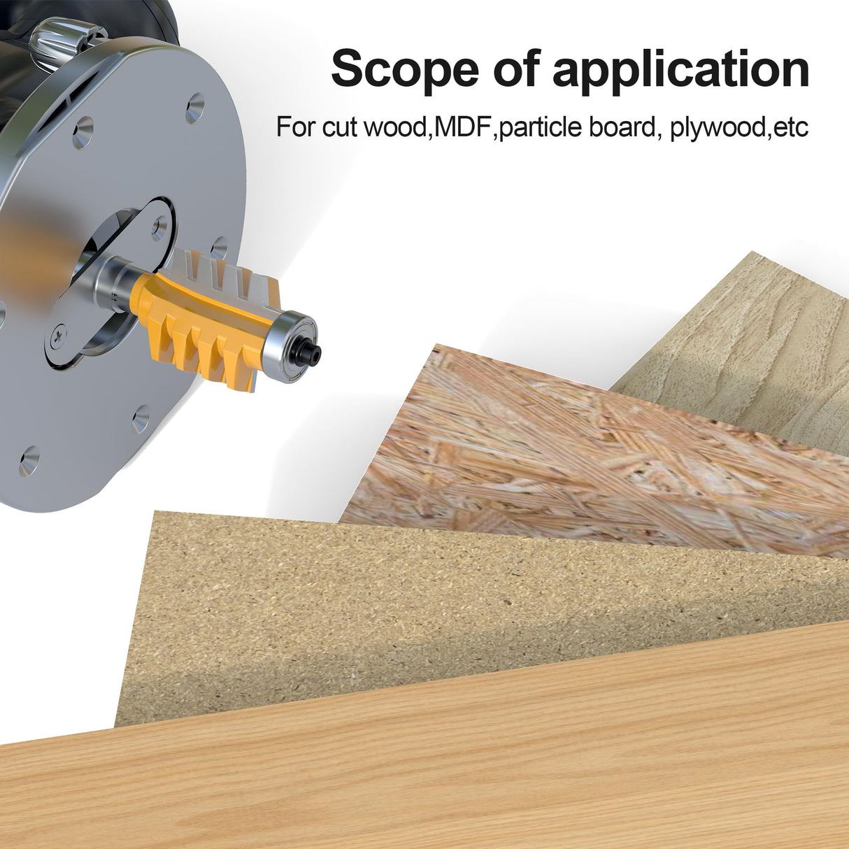 XDENGP Professional Finger Joint Router Bit 1/2" Shank, Reversible Finger Glue Joint Router Bit for Woodworking, Finger Joint Bit, Joinery Router Bit XDENGP