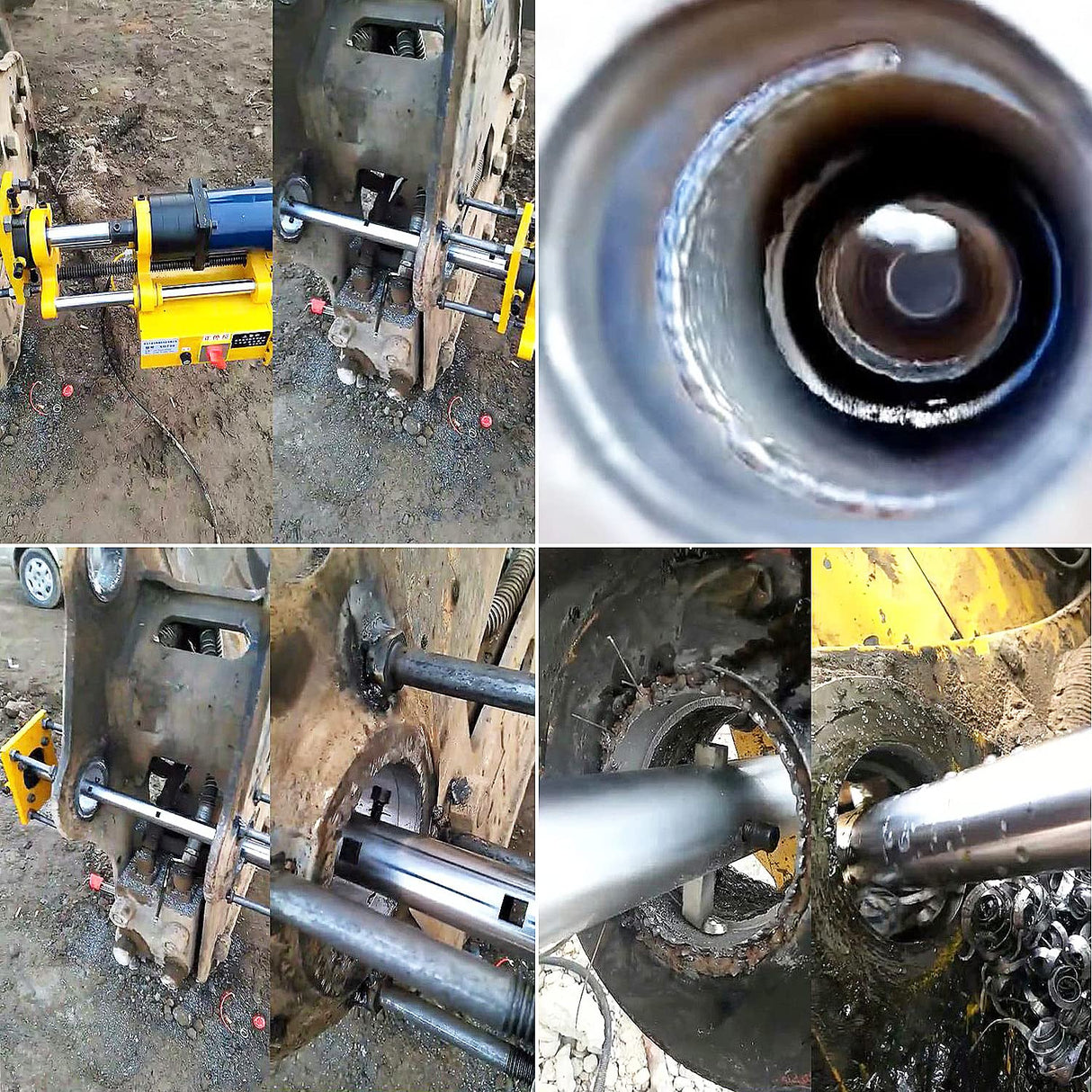 LGXEnzhuo 110V Portable Line Boring Machine, 45-180mm/1.77"-7.09" Boring Diameter, Hole Drilling Tool with 4.9ft Boring Bar for Excavator Loader LGXEnzhuo