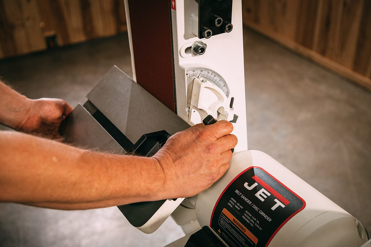 JET 6" x 48" Belt and 12" Disc Sander with Closed Stand, 1-1/2 HP, 1Ph 115/230V (JSG-6CS) Jet