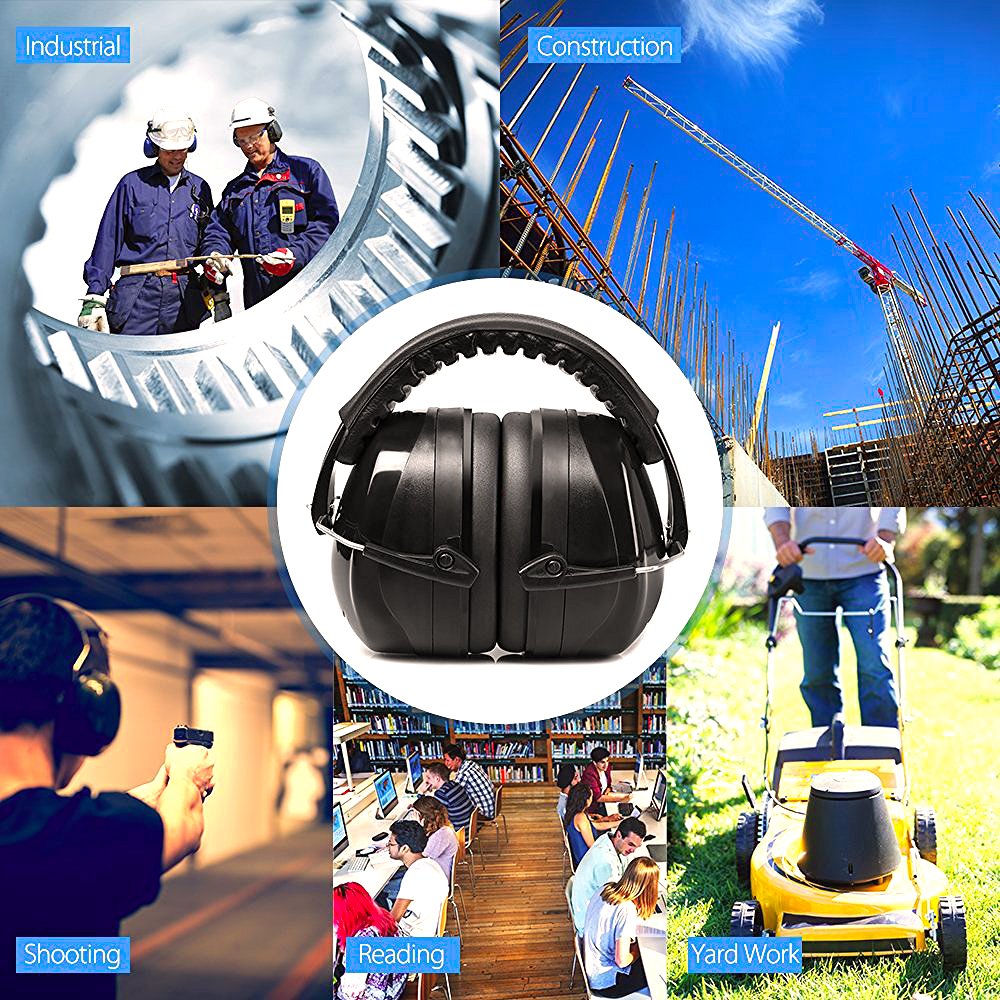 G & F Products NRR 26dB up to 41dB Highest NRR Safety Muffs-Professional Defenders Adjustable Headband Ear Protection, Shooting Hearing Protector G & F Products