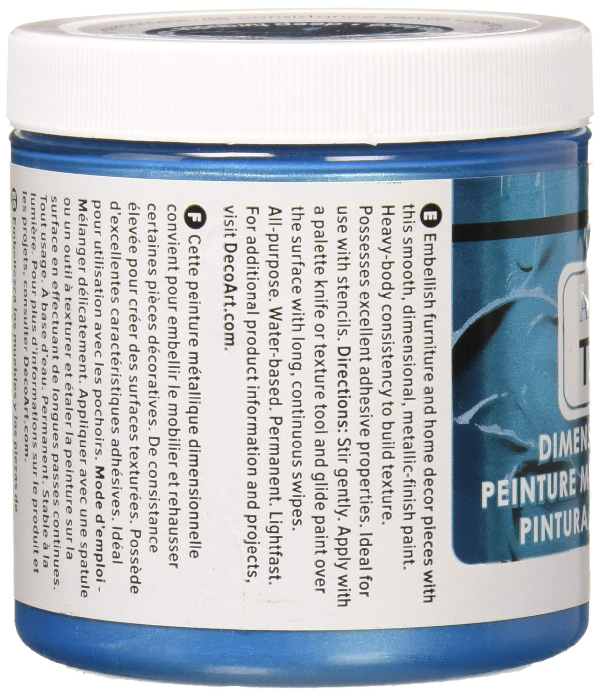 Decoart Texture Metallics 8oz Dp Turqu DecoArt
