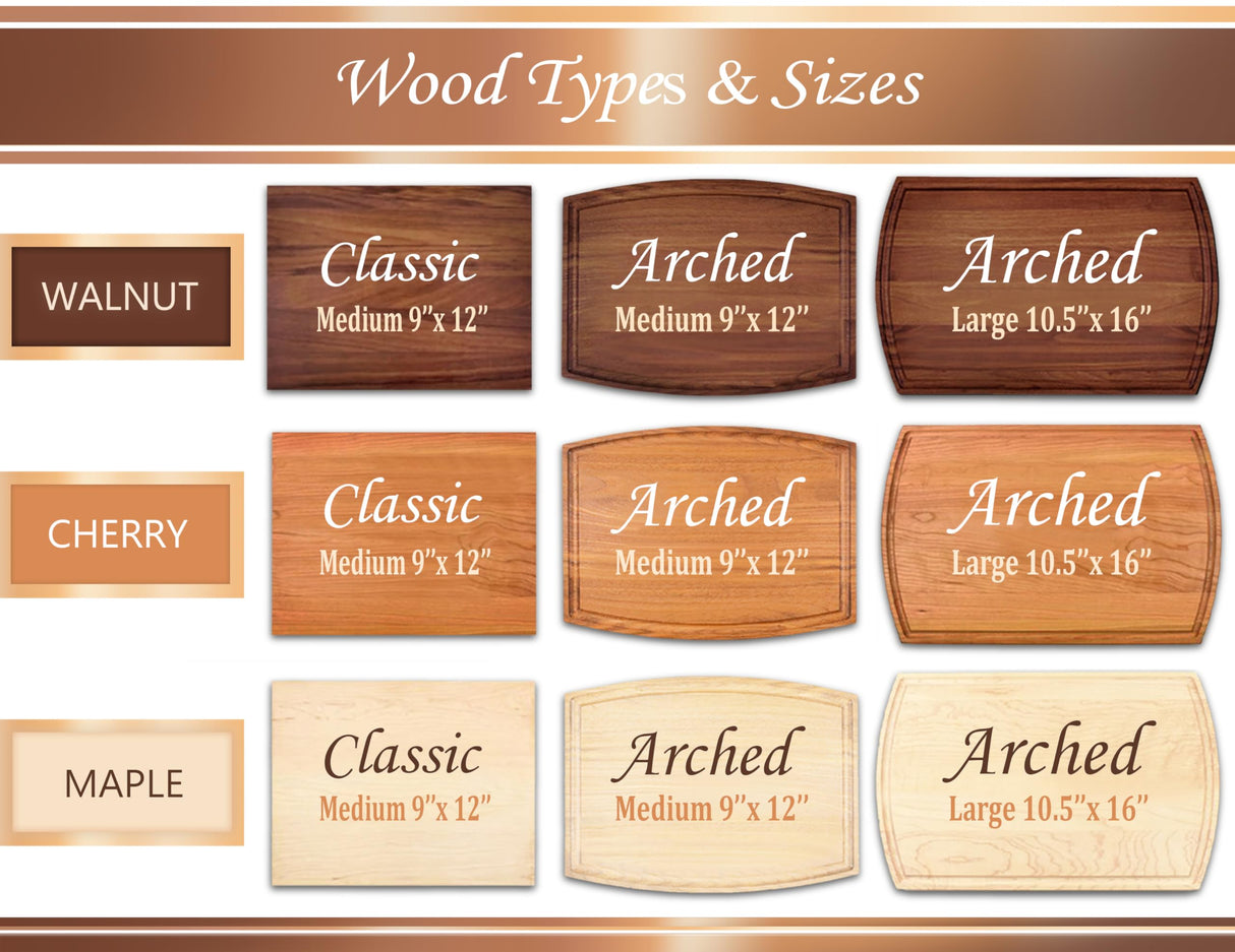 Personalized Wood Cutting Board Handmade in USA – Best Serves as Chopping board, Charcuterie board, Cheese board – Unique Wooden 50th Wedding Viva Leather