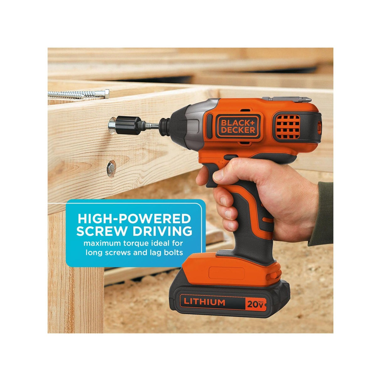 BLACK+DECKER 20V MAX* POWERCONNECT 1/4 in. Cordless Impact Driver Kit (BDCI20C) BLACK+DECKER