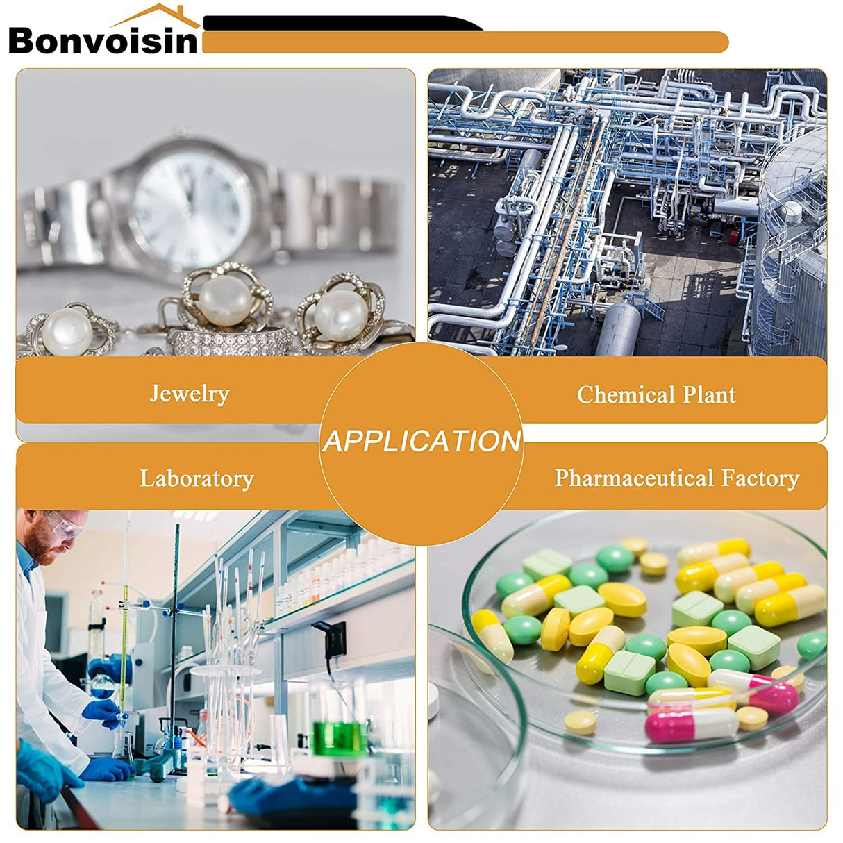 Bonvoisin Analytical Balance 300gx1mg Precision Lab Scale Digital Electronic Scale 1mg Laboratory Analytical Scale LCD Display Scientific Scale with Bonvoisin