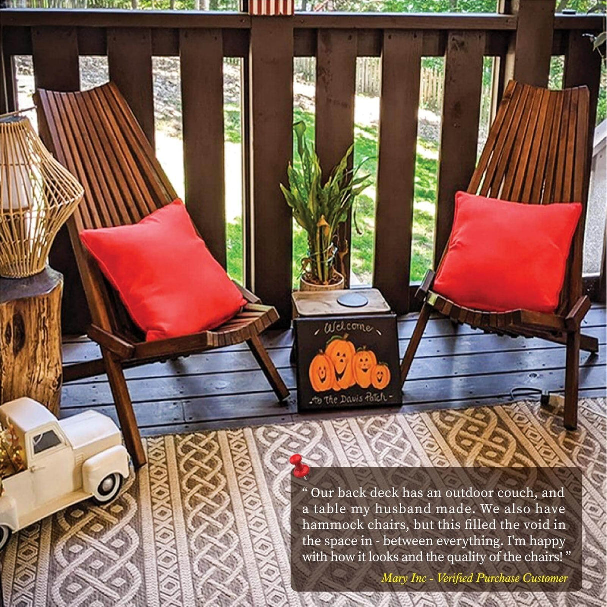 Melino Wooden Folding Chair for Outdoor, Low Profile Acacia Wood Lounge Chair with FSC Certified Acacia Wood, Fully Assembled - Espresso Melino