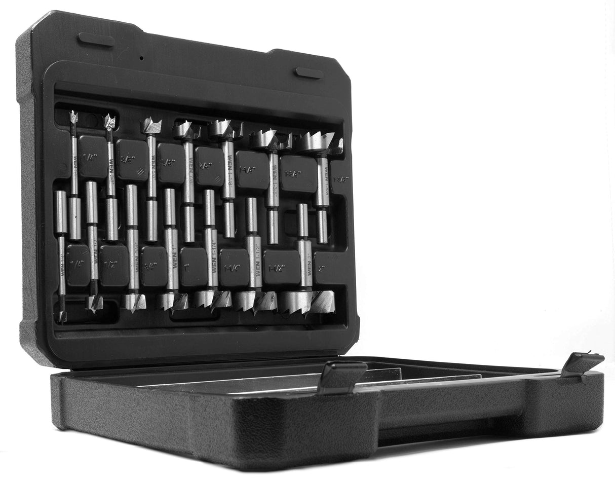WEN FB5114 14-Piece Forstner Bit Set with Carrying Case WEN