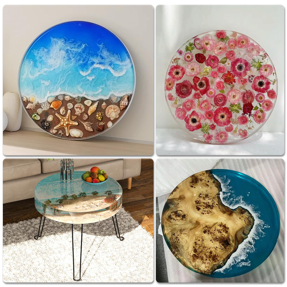 14 Inch Deep Round Large Tray Resin Mold, Silicone Molds for Epoxy Resin, for Floral Preservation,Clock,River Table, Coffee Table, Resin Art,Home SIMEIQI