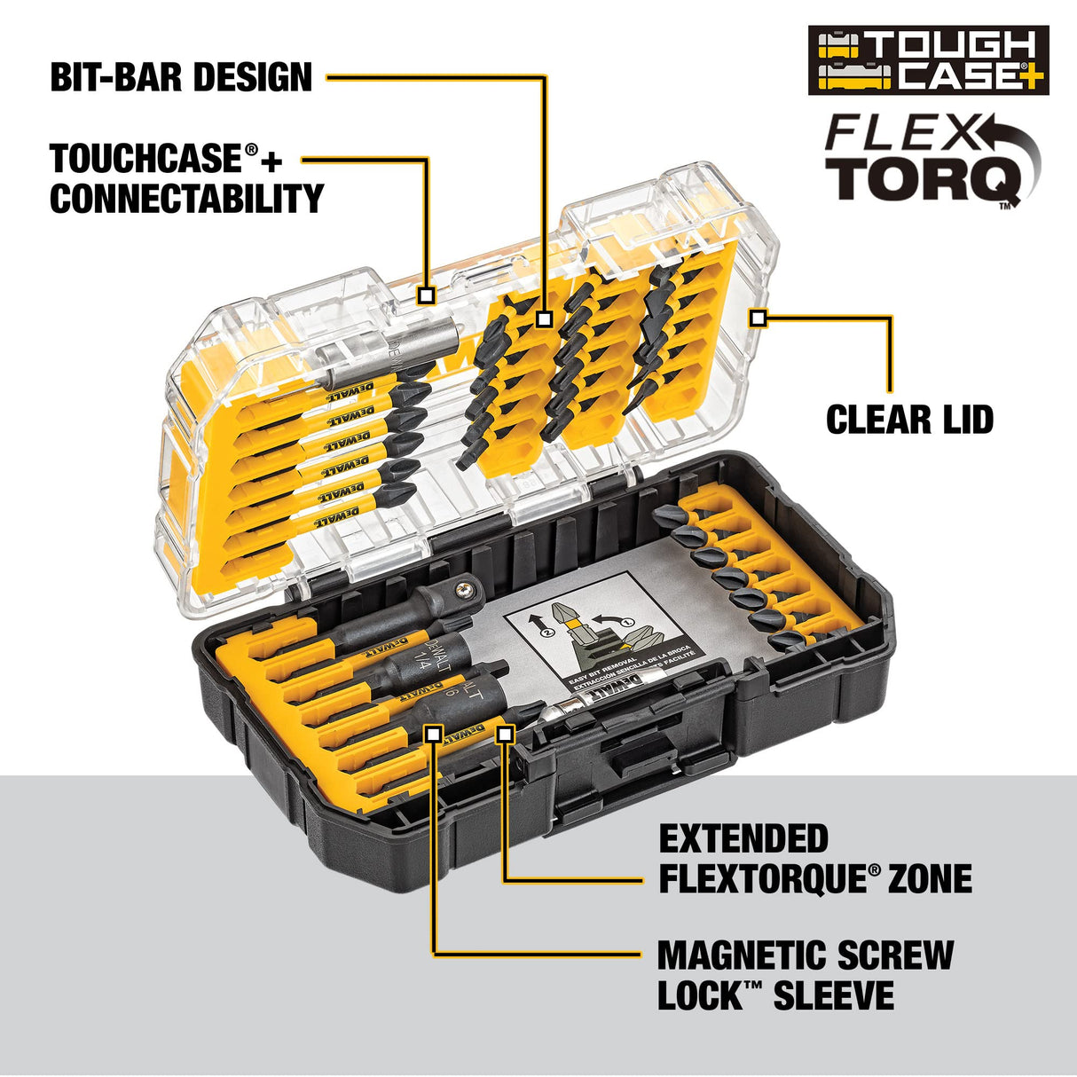 DEWALT Screwdriver Bit Set, Impact Ready, FlexTorq, 40-Piece (DWA2T40IR) DEWALT
