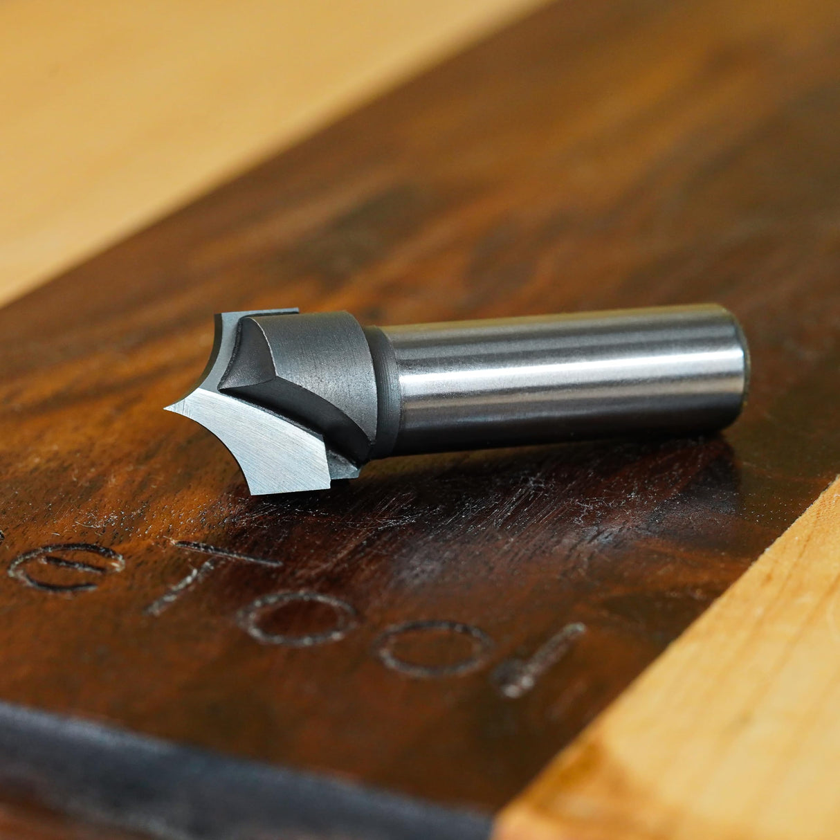 SpeTool 3/8" Radius Point Cutting Rounover Router Bits 1/2 Inch Shank 3/4" Cutting Diameter , 2 Flute Solide Carbide Tipped Round Over CNC Router Bit SpeTool