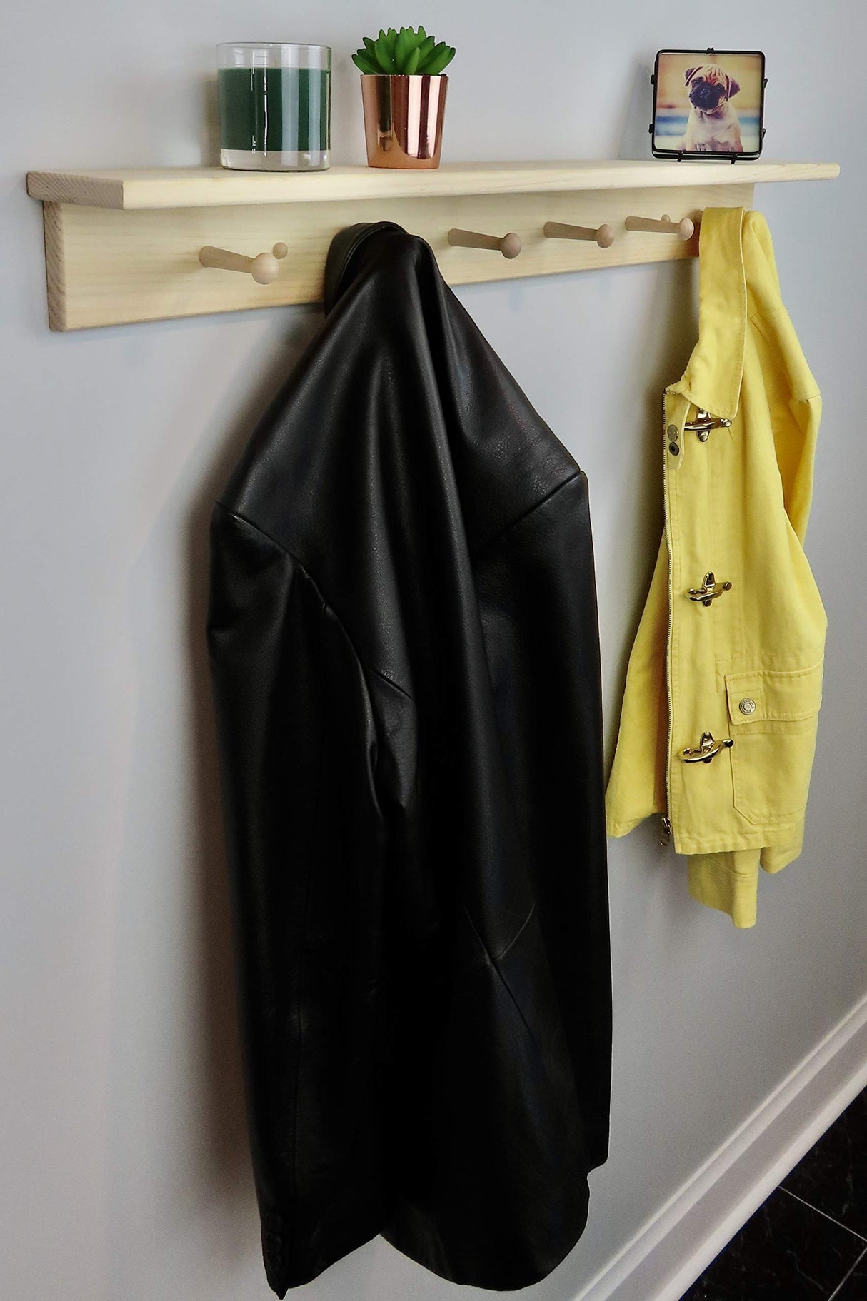 36" Shaker Peg Rack Unfinished Generic