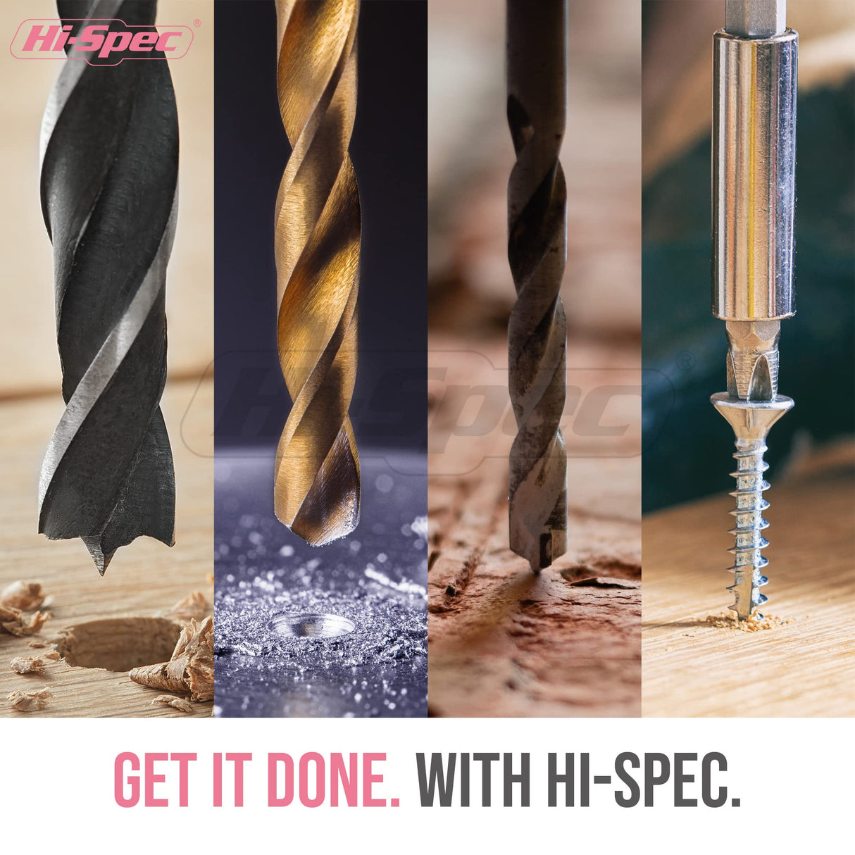 Hi-Spec 58pc Pink 18V Cordless Power Drill Driver, Bit Set & Case. Complete Home & Garage DIY Tool Hi-Spec