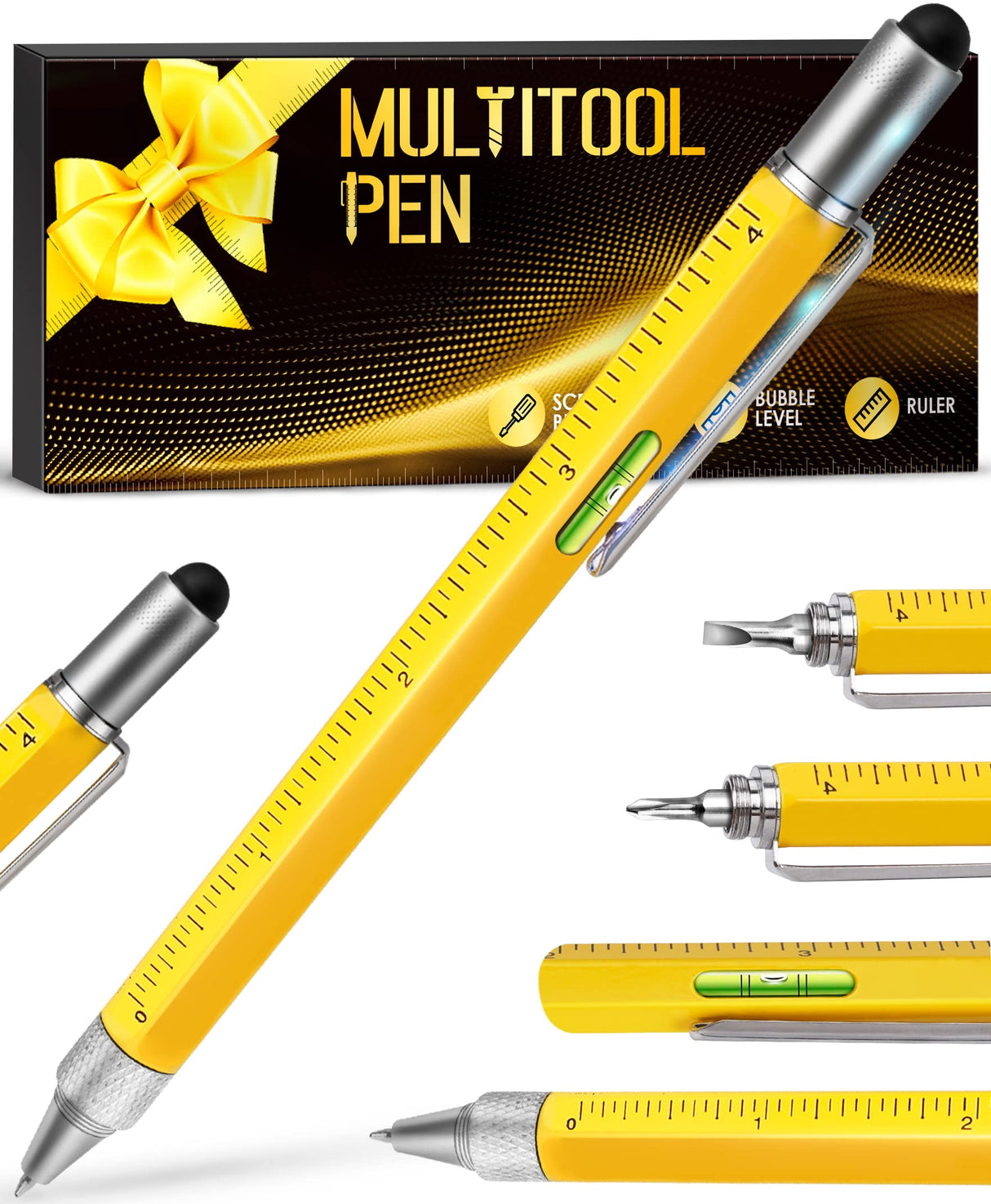 Stocking Stuffers for Men Multitool Pen - Christmas Gifts for Men Women Cool Tools Gadget for Dad Unique Birthday Gifts for Men Who Have Everything HANPURE