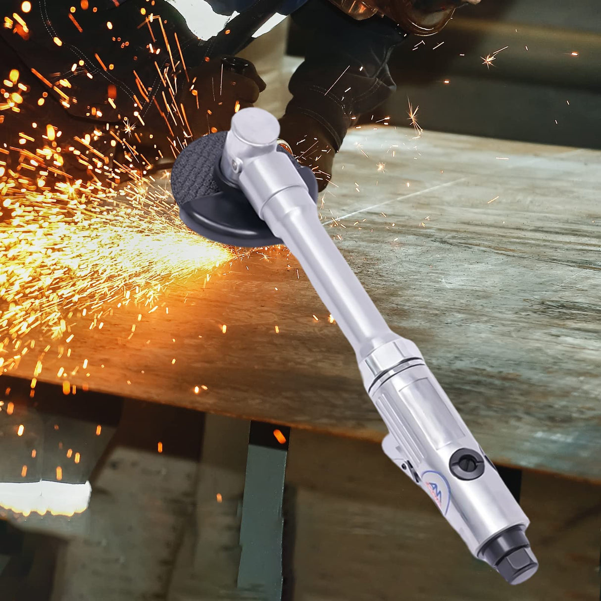 Pneumatic Angle Grinder, 18000RPM 90PSI Pneumatic Cutting Tool, 3"/75mm Cutting Machine with Long Handle For Polishing, Cut Off Metal Kathring