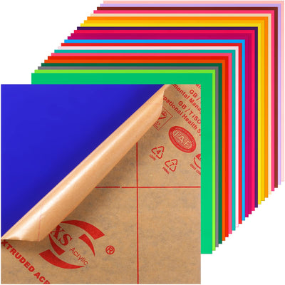 8 x 8 Inches Colored Translucent Acrylic Sheet 1/8 Thick Acrylic Board Acrylic Sheets for Laser Cutting Acrylic Panel Plastic Sheet for Crafting,