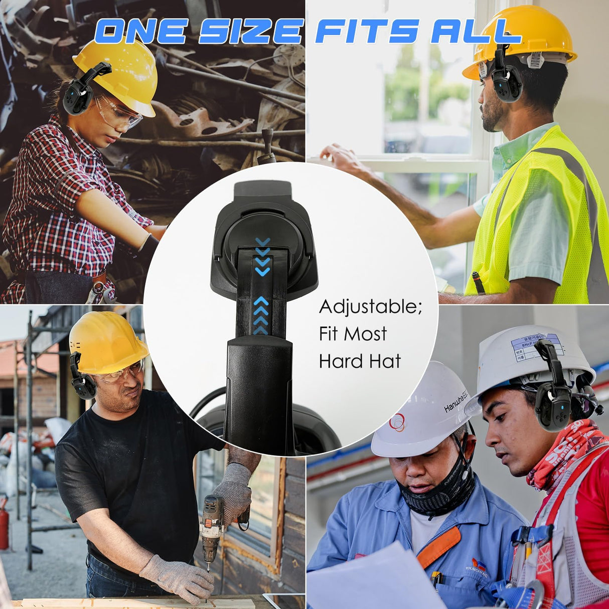 Aolamegs Bluetooth Hard Hat Ear Muffs - NRR 26db Noise-cancelling Hardhats Earmuffs for Calls,Music,Hearing Protection (Not Compatible with the Aolamegs