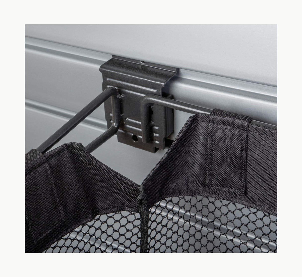 HandiWall Large Mesh Basket for Ball and Sports Storage on Garage Slatwall Panels HandiWall